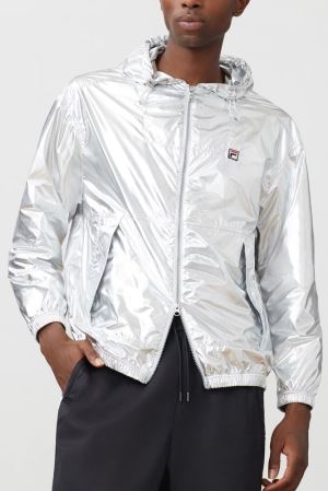 FILA Milano Windbreaker Jackets Silver,Womens Clothing | CA.WHTNBR915